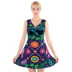 Pattern Nature Design Patterns V-neck Sleeveless Dress