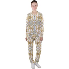 Arabesque Ornament Islamic Art Stencil Drawing Casual Jacket And Pants Set