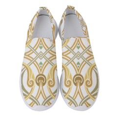 Brabesque Ornament Art Stencil Drawing Women s Slip On Sneakers