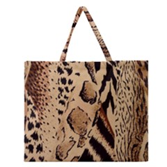 Animal Pattern Design Print Texture Zipper Large Tote Bag by Wegoenart