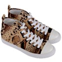 Animal Pattern Design Print Texture Women s Mid-Top Canvas Sneakers View3