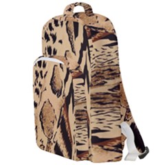 Animal Pattern Design Print Texture Double Compartment Backpack