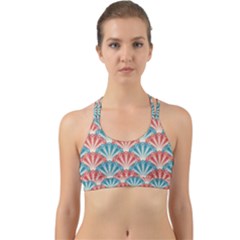 Seamless Patter Peacock Feathers Back Web Sports Bra by Wegoenart