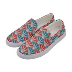 Seamless Patter Peacock Feathers Women s Canvas Slip Ons by Wegoenart