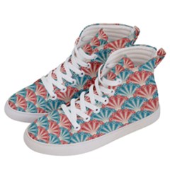 Seamless Patter Peacock Feathers Men s Hi-top Skate Sneakers by Wegoenart