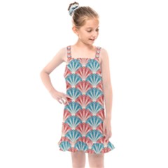 Seamless Patter Peacock Feathers Kids  Overall Dress by Wegoenart