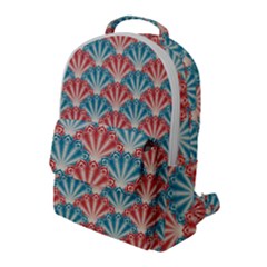 Seamless Patter Peacock Feathers Flap Pocket Backpack (large)