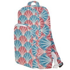 Seamless Patter Peacock Feathers Double Compartment Backpack