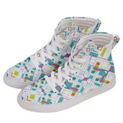 Graphic Design Geometry Shape Pattern Geometric Men s Hi-top Skate Sneakers by Wegoenart