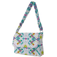 Graphic Design Geometry Shape Pattern Geometric Full Print Messenger Bag by Wegoenart