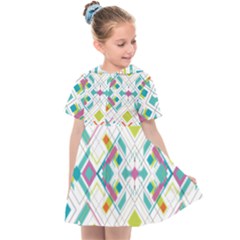 Graphic Design Geometry Shape Pattern Geometric Kids  Sailor Dress