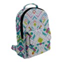 Graphic Design Geometry Shape Pattern Geometric Flap Pocket Backpack (Small) View2