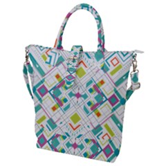 Graphic Design Geometry Shape Pattern Geometric Buckle Top Tote Bag