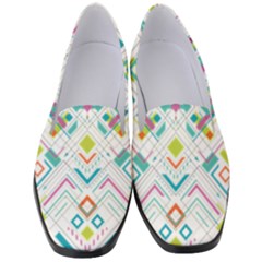 Graphic Design Geometry Shape Pattern Geometric Women s Classic Loafer Heels