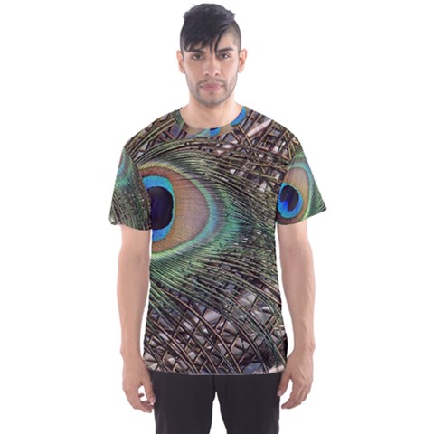 Peacock Tail Feathers Men s Sports Mesh Tee by Wegoenart