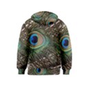 Peacock Tail Feathers Kids  Pullover Hoodie View2