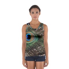 Peacock Tail Feathers Sport Tank Top  by Wegoenart