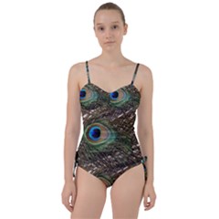 Peacock Tail Feathers Sweetheart Tankini Set by Wegoenart