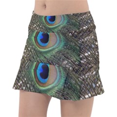 Peacock Tail Feathers Tennis Skirt by Wegoenart