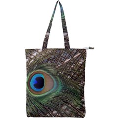 Peacock Tail Feathers Double Zip Up Tote Bag by Wegoenart