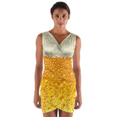 Bubble Beer Wrap Front Bodycon Dress by Wegoenart