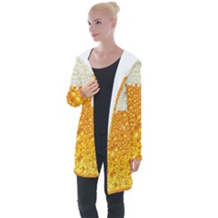 Bubble Beer Longline Hooded Cardigan