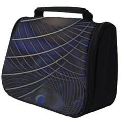 Background Fractal Peacock Pipe Full Print Travel Pouch (big)