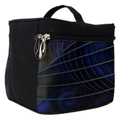 Background Fractal Peacock Pipe Make Up Travel Bag (small)