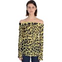 Animal Fur Skin Pattern Form Off Shoulder Long Sleeve Top View1