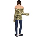 Animal Fur Skin Pattern Form Off Shoulder Long Sleeve Top View2