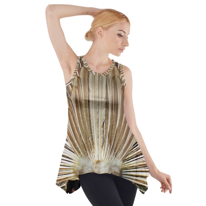 Peacock Wheel Bird Nature Side Drop Tank Tunic