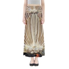 Peacock Wheel Bird Nature Full Length Maxi Skirt by Wegoenart