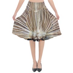 Peacock Wheel Bird Nature Flared Midi Skirt by Wegoenart