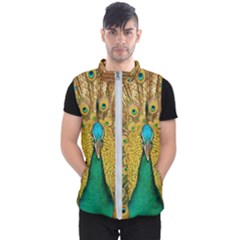 Peacock Feather Bird Peafowl Men s Puffer Vest by Wegoenart