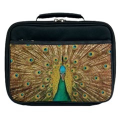 Peacock Feather Bird Peafowl Lunch Bag by Wegoenart