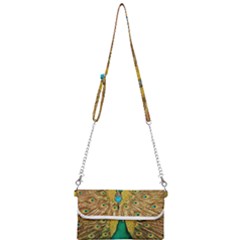 Peacock Feather Bird Peafowl Mini Crossbody Handbag