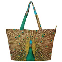 Peacock Feather Bird Peafowl Full Print Shoulder Bag