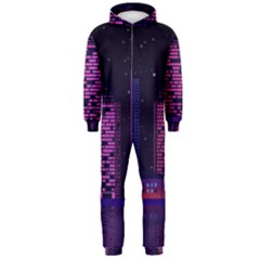 Christmas Skyline Skyscraper Hooded Jumpsuit (men)  by Wegoenart