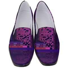 Christmas Skyline Skyscraper Women s Classic Loafer Heels by Wegoenart