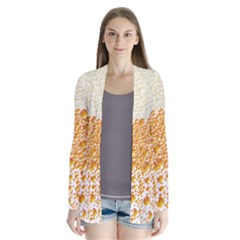 Beer Head Foam Cool Drape Collar Cardigan by Wegoenart