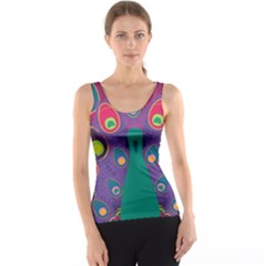 Peacock Bird Animal Feathers Tank Top by Wegoenart