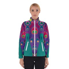 Peacock Bird Animal Feathers Winter Jacket by Wegoenart