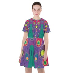 Peacock Bird Animal Feathers Sailor Dress