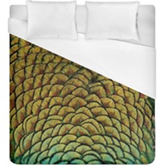 Peacock Bird Feather Color Duvet Cover (king Size) by Wegoenart