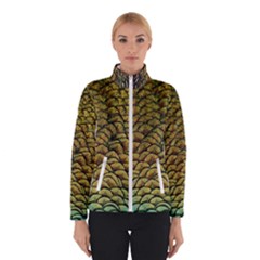 Peacock Bird Feather Color Winter Jacket by Wegoenart