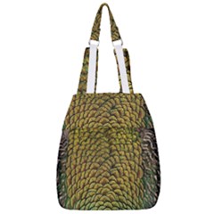 Peacock Bird Feather Color Center Zip Backpack