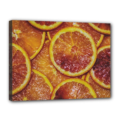 Blood Orange Fruit Citrus Fruits Canvas 16  X 12  (stretched) by Wegoenart