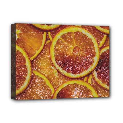 Blood Orange Fruit Citrus Fruits Deluxe Canvas 16  X 12  (stretched)  by Wegoenart