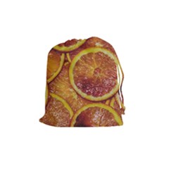 Blood Orange Fruit Citrus Fruits Drawstring Pouch (medium) by Wegoenart