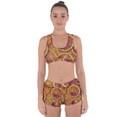 Blood Orange Fruit Citrus Fruits Racerback Boyleg Bikini Set by Wegoenart